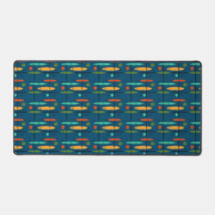 Retro Lines & Ovals Desk Mat