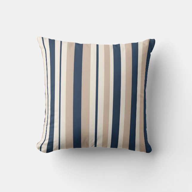 retro lines pattern throw pillow (Front)