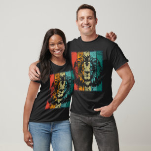 Retro Lion Face T-Shirt
