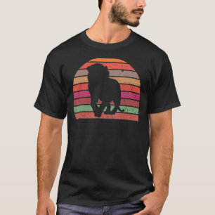 Retro Lion Vintage Lion Silhouette Safari Animal   T-Shirt