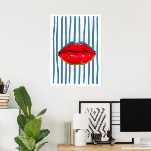 Retro Lips  Poster