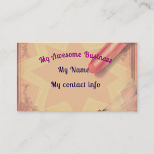 Retro Lipstick Business Card