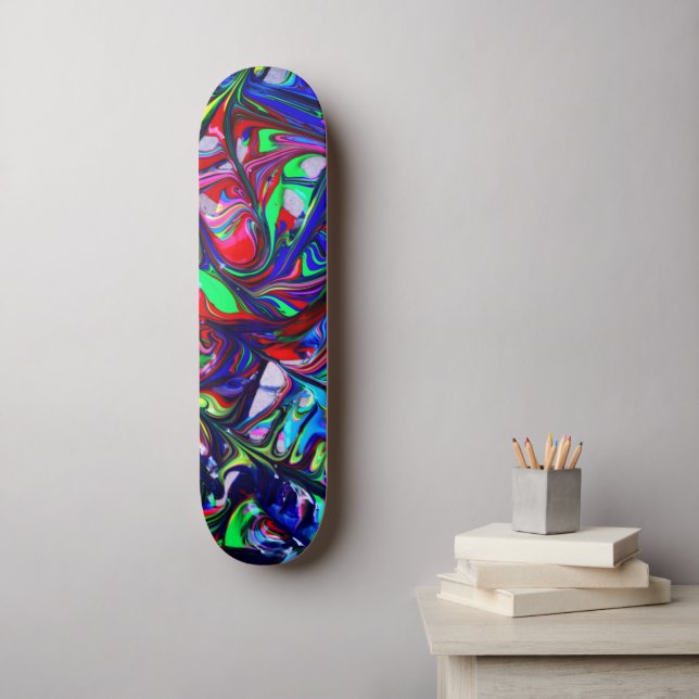 Retro Liquid skateboard  (Wall Art)