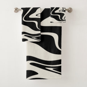 Retro Liquid Swirl Glam #2 #retro #decor #art  Bath Towel Set