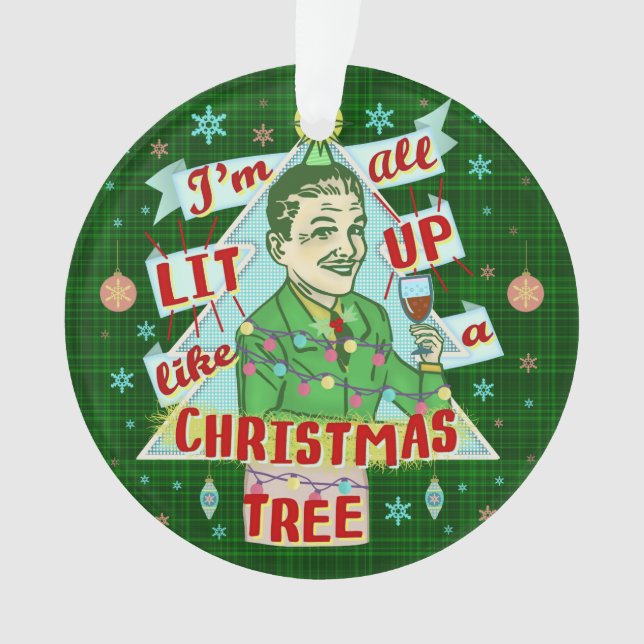 Rétro Lit potable d'homme d'humour de Noël drôle (devant)