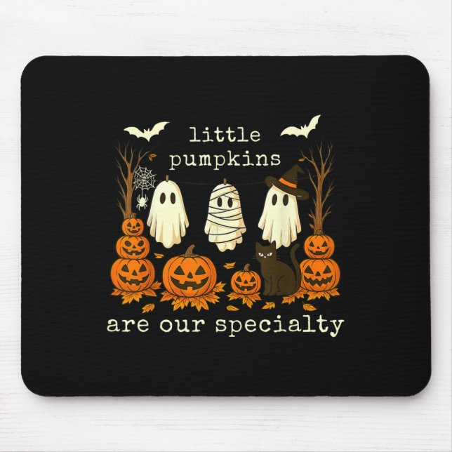 Retro Little Pumpkins Are Our Specialty Peds Nurse Mouse Pad (Front)