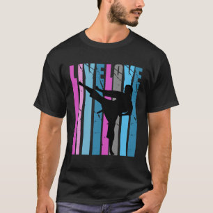 Retro Live Love Jiu Jitsu Silhouette White Belt Co T-Shirt