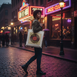 Retro Live Music Vinyl Record Sac fourre-tout