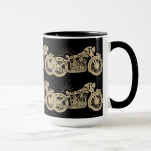 Retro Live To Ride Vintage Motorcycles with Text Mug