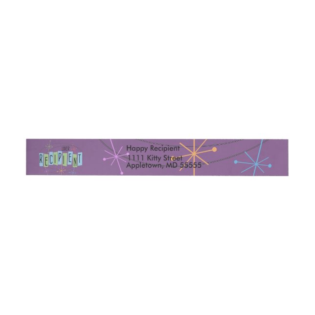Retro Liver Transplant Recipient, stars Wraparound Address Label (Individual)