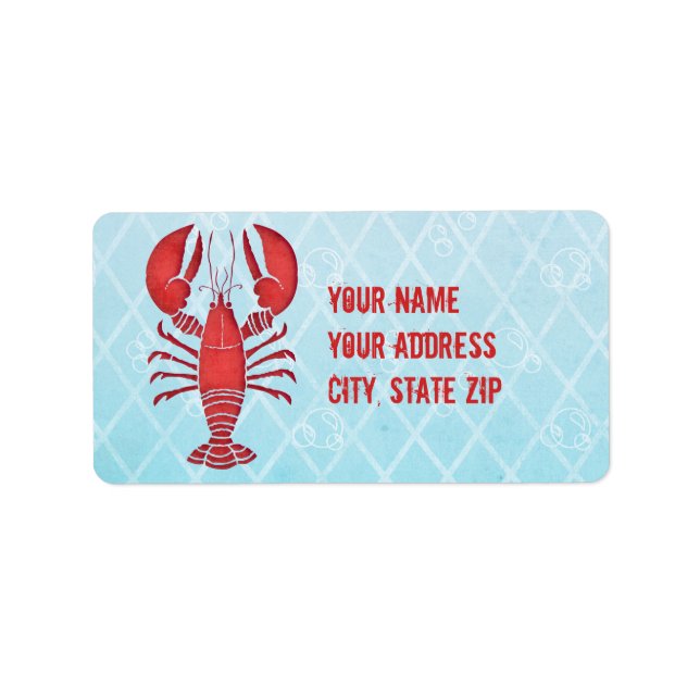 Retro Lobster Label (Front)