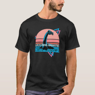 Retro Loch Ness Monster Cryptid Nessie Vaporwave T-Shirt