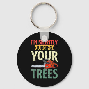 Retro Logger Lumberjack Arborist Dad Apparel Co. S Keychain
