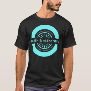 Retro Logo Badge with Your Texts Custom Color T-Shirt