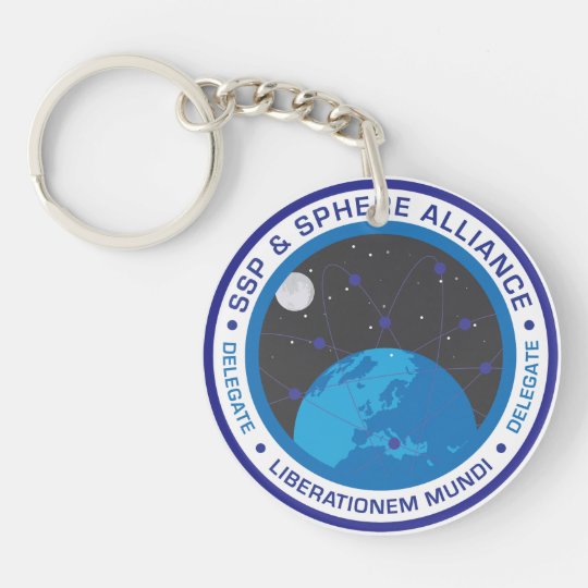 Retro Logo Circular Keychain