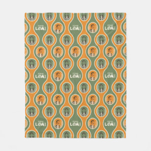Retro Loki & Mobius Pattern Fleece Blanket