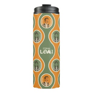 Retro Loki & Mobius Pattern Thermal Tumbler
