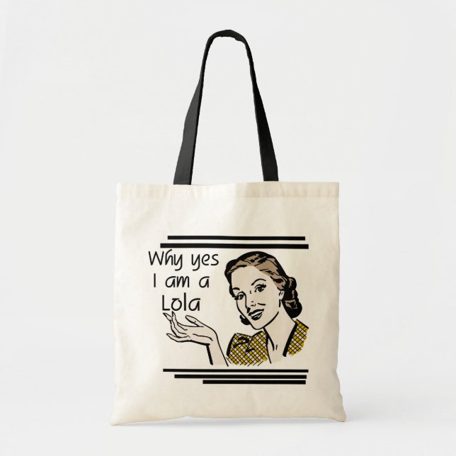 Retro Lola T-shirts and Gifts Tote Bag (Front)