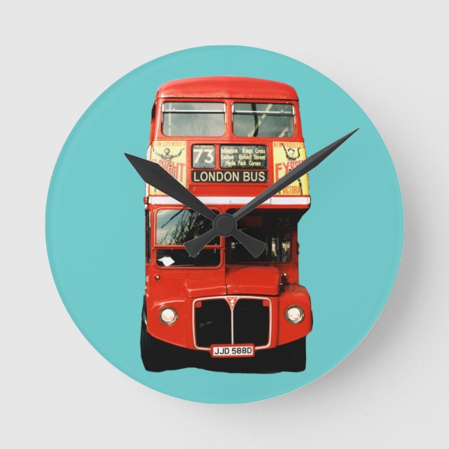 Retro London Bus Clock (Front)