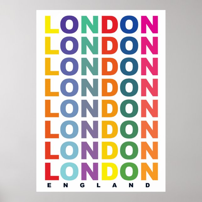 Retro London England poster (Front)
