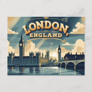 Retro London Glimpse Postcard