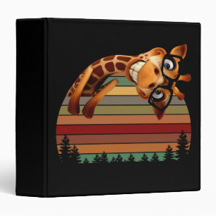 Retro Long Neck Animal Giraffe Zoo Binder