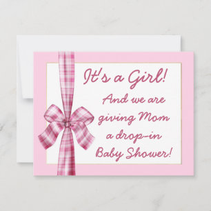 rétro look baby shower invitation pour une fille