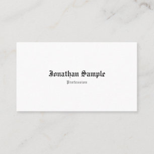 Retro Look Plain Classic Old English Nostalgic Business Card