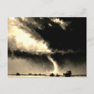 Retro Look Tornado Art Postcard