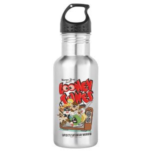 Retro LOONEY TUNES™ Bursting From TV 532 Ml Water Bottle