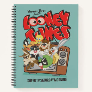 Retro LOONEY TUNES™ Bursting From TV Notebook