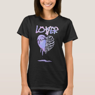 Retro Loser Heart Bone Dripping Zen 4s Matching T-Shirt