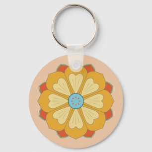 retro lotus series keychain