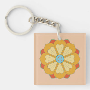 retro lotus series keychain