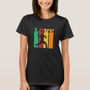 Retro Love Baseball Pitcher Strikeout Baseball Pla T-Shirt