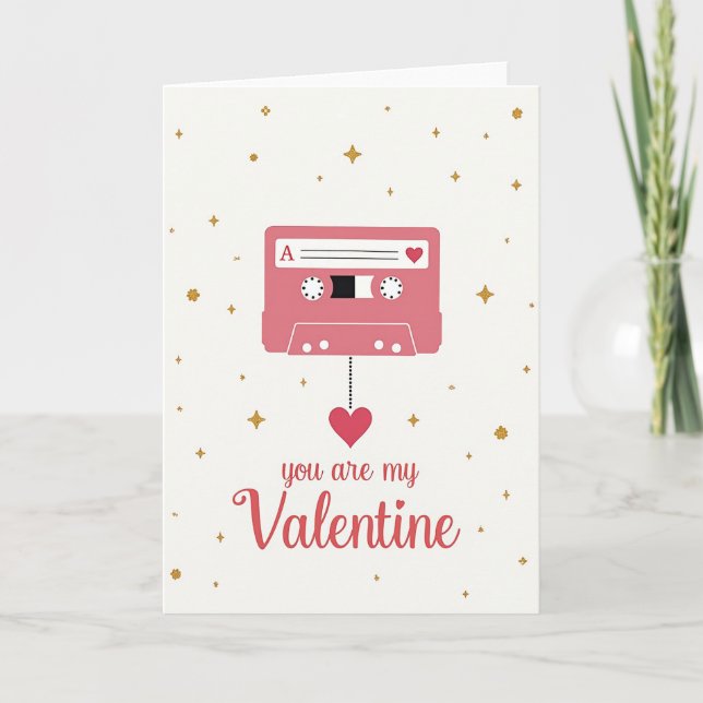 Retro Love Cassette Tape Card (Front)