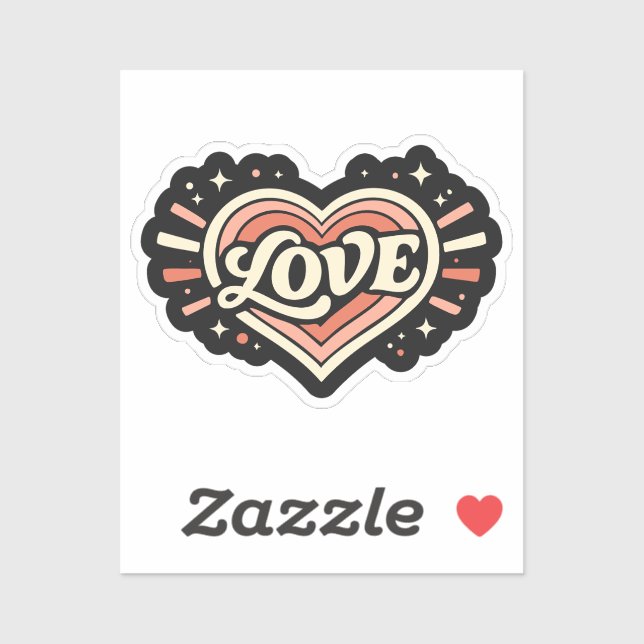 Retro Love Heart Valentine Classic (Sheet)