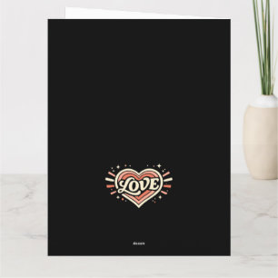 Retro Love Heart Valentine Classic Card