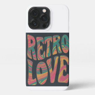Retro love iPhone 13 pro case