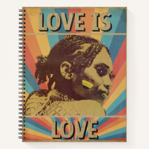 Retro Love is Love LGBTQ+ Pride Notebook