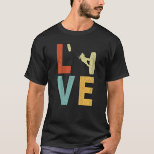 Retro Love Kitesurfing Kiteboarding Kitesurf Vinta T-Shirt
