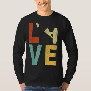 Retro Love Kitesurfing Kiteboarding Kitesurf Vinta T-Shirt