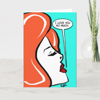 Retro Love Orange Card