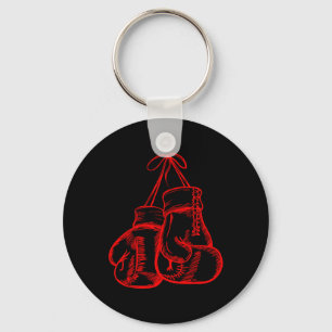 Retro Love Red Boxing Gloves Gifts Boxer Gift Keychain
