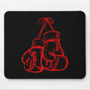 Retro Love Red Boxing Gloves Gifts Boxer Gift Mouse Pad