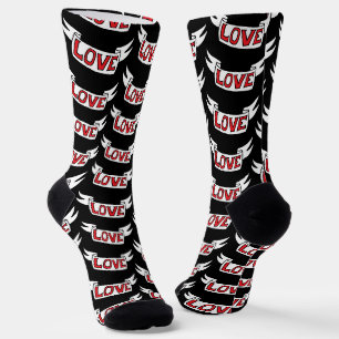 Retro Love Scroll Wedding Socks