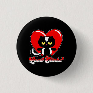 Retro Love Stinks 1 Inch Round Button