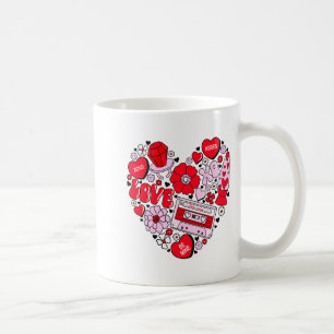 Retro Love Valentines Day Xoxo Conversation Hearts Coffee Mug