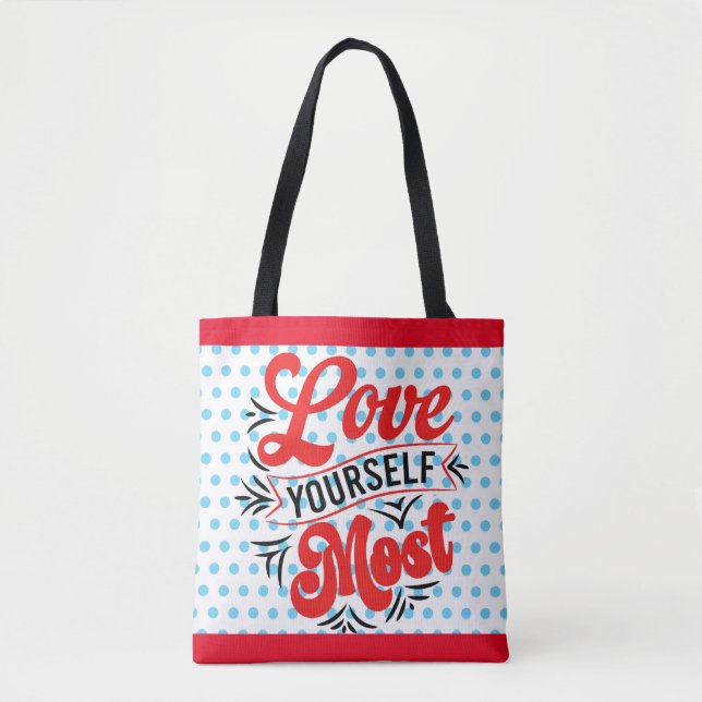  Retro Love Yourself Tote Bag (Front)