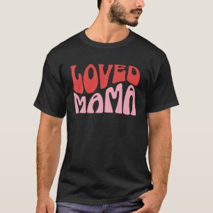 Retro Loved Mama Wave Aesthetic Vintage Graphic T-Shirt